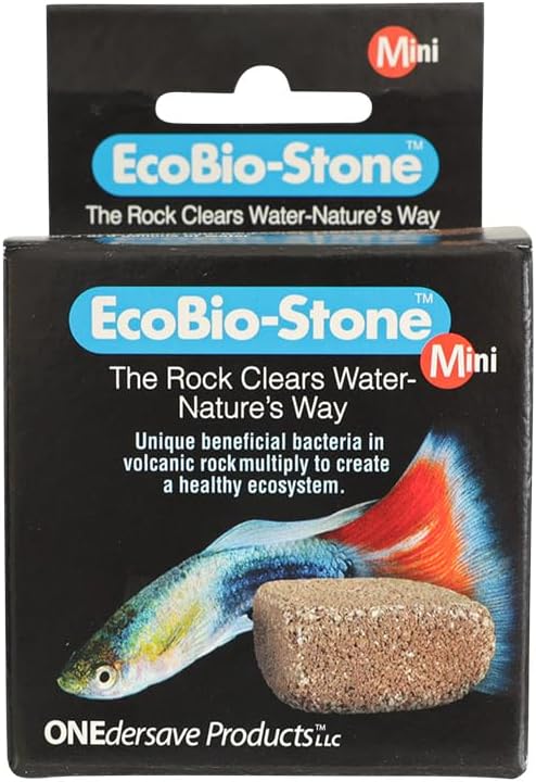 Aquarium Stone for Natural Water Clarification and Odor Removal Featuring Beneficial Microlife (Mini)