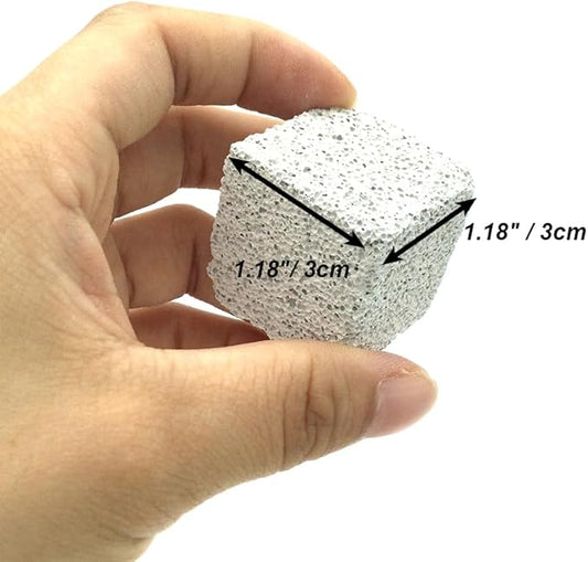 Shelltech 12 Pack Small Animal Lava Bites, Hamster Chew Toys Chew Treats Teeth Grinding Block for Hamster Chinchilla (12 Pack-Square-Mini)