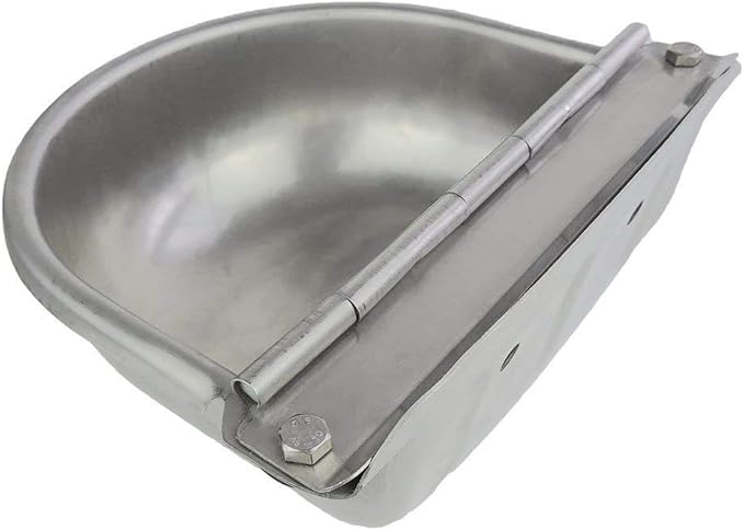 Automatic Water Feeder Trough Bowl with Pipe for Cattle Horse Goat Sheep Dog Animals Stainless Pet Livestock Tool