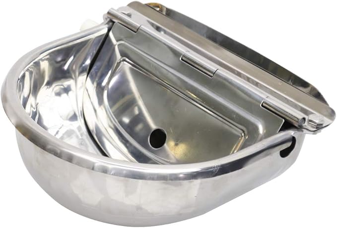 Automatic Water Trough Dog Feeder Bowl with Float for Cattle Horse Goat Sheep Animals Stainless Pet Livestock Tool