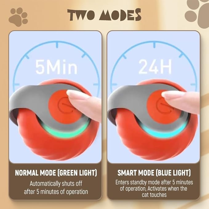 oputemon Speedy 3.0 Tail Cat Toy, 2026 New Speedy Tail Interactive Cat Toy for Indoor Cats, 2 Speed Adjustment- Automatic Moving Smart Cat Toys Ball with Tail for Bored Indoor Cats Dogs (Blue)