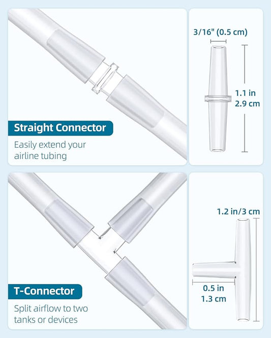 Pawfly Aquarium Tubing, 50 Feet Fish Tank Airline Tubing, Aquarium Air Pump Accessories Kit with Air Stones, Check Valves, Suction Cups, Air Control Valves and Connectors