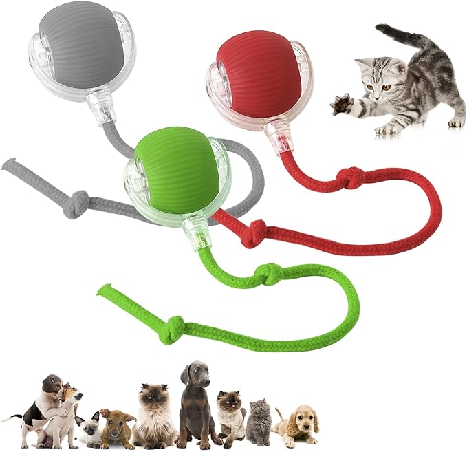 DVHNMK Chewie Viral 360 Smart Automatic Rolling Pet Ball (3 PCS) - Interactive Dog & Cat Toy