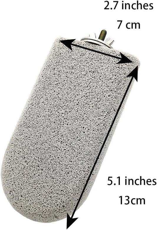 Shelltech Pumice Ledge Lava Ledge for Birds Chinchillas, Climbing Ledge Teeth Grinding Beak Grinding Block Perch Stand for Hamsters Chinchillas Parrots (L-2 Pack)