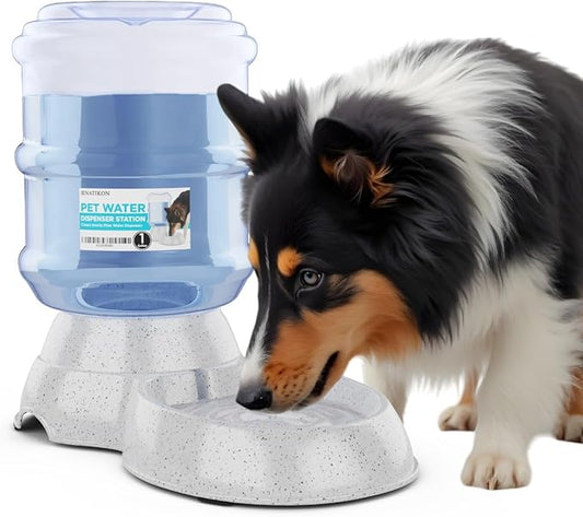 Automatic Pet Waterer Dispenser with BPA-Free Design – 1 Gallon Capacity, Convenient Waterer Solution Ideal for Dogs and Cats Small and Large Pets