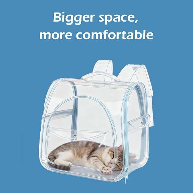 Cat Carrier Backpack,Large Space Animal Carrier Backpacks for Small Dogs Kitten and Medium Cats, Comfort & Safety,Design Reduces Pressure for Travel Outdoor and Vet Visits (Yellow)