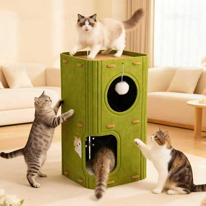 All-Season Double-Layer cat House for Cats
