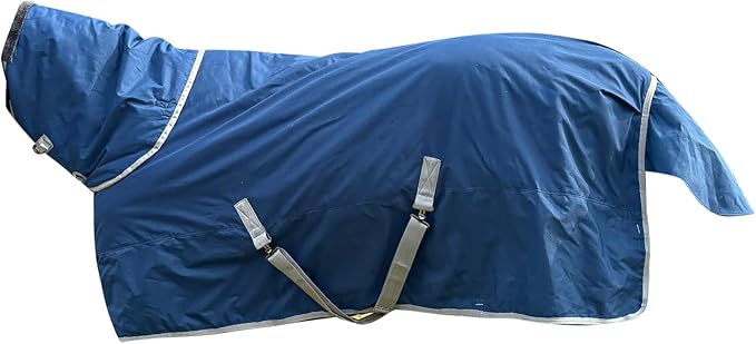 Winter 1200D Premium Turnout Horse Blanket,Medium Weight Waterproof Blanket (Back Length 81 inches (155cm) with Cover)