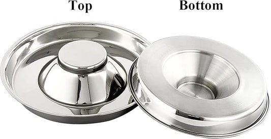 Stainless Steel Pet Bowl for Puppy and Cat, Dog Food and Water Feeding Bowl, Puppies and Kittens Weaning Bowls, Multiple Dogs and Cats Eat and Drink Together (1PC, S)
