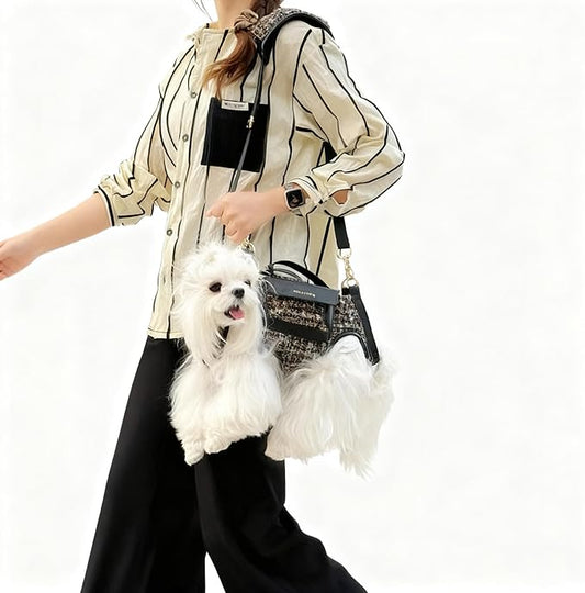 Dog Lift Harness Backpack for Small Dogs, Adjustable Straps Dog Sling Carrier for Hiking, Travel, Outdoor – Purple Large