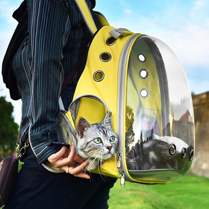 TOYSINTHEBOX Cat Backpack Carrier Bubble Expandable Foldable Breathable Pet Carrier Dog Carrier