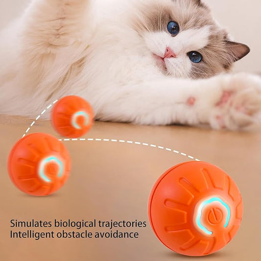 Woleigiao Interactive Cat Toys for Indoor Cats Automatic Moving Rolling Ball cat Toy Balls Moving cat Toys for Indoor Cats and Dog Balls (Gear Wheel)