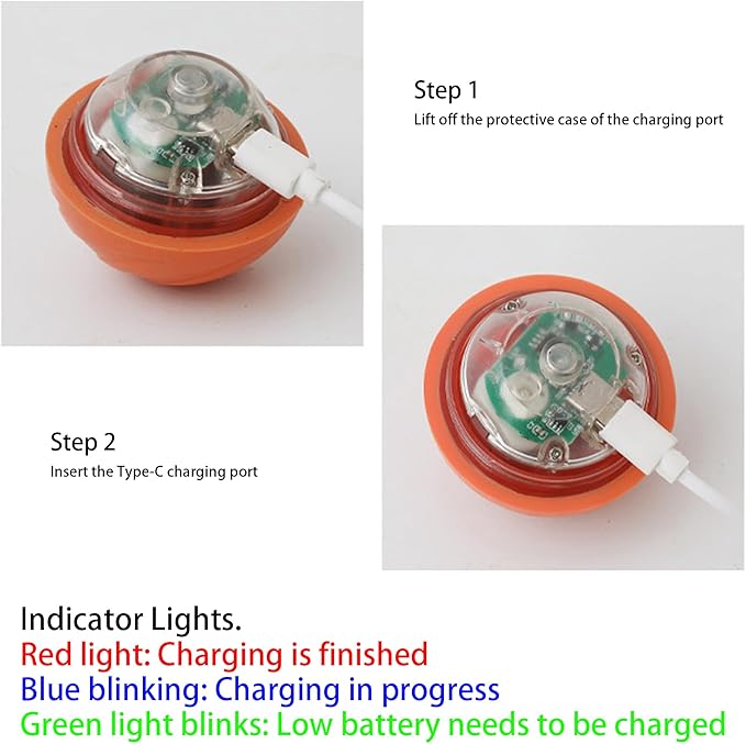 Woleigiao Interactive Cat Toys for Indoor Cats Automatic Moving Rolling Ball cat Toy Balls Moving cat Toys for Indoor Cats and Dog Balls (Spiral)