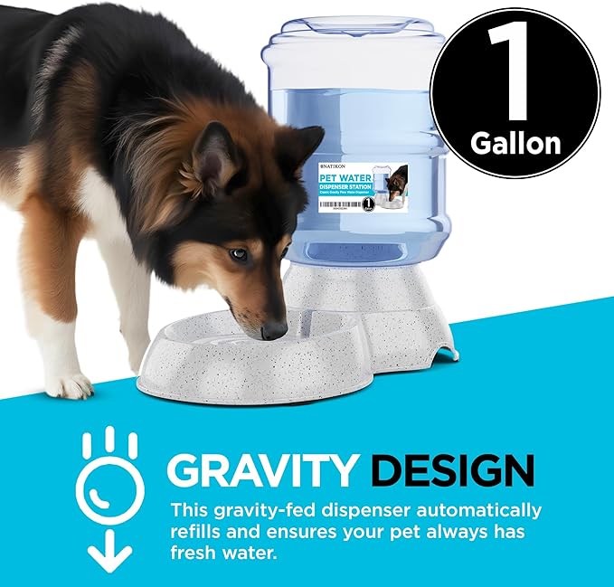Automatic Pet Waterer Dispenser with BPA-Free Design – 1 Gallon Capacity, Convenient Waterer Solution Ideal for Dogs and Cats Small and Large Pets