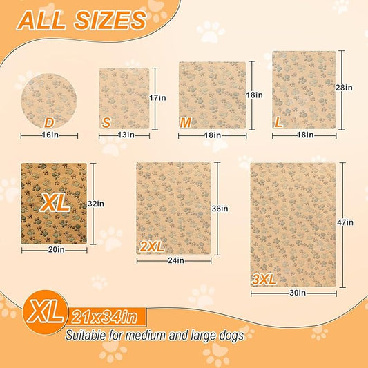 GOLOPET Dog Heating Pad 32×20 in for Dogs, Intelligent Temperature Control Switch with Normally Open On Function,Whelping Box with Reinforced Electric Wire Rope, Plush Fabric Cotton Cover-Apricot