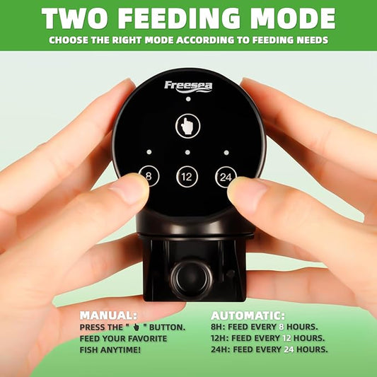FREESEA Automatic Fish Feeder for Aquarium: Vacation Food Dispenser with Timer for Betta Tank