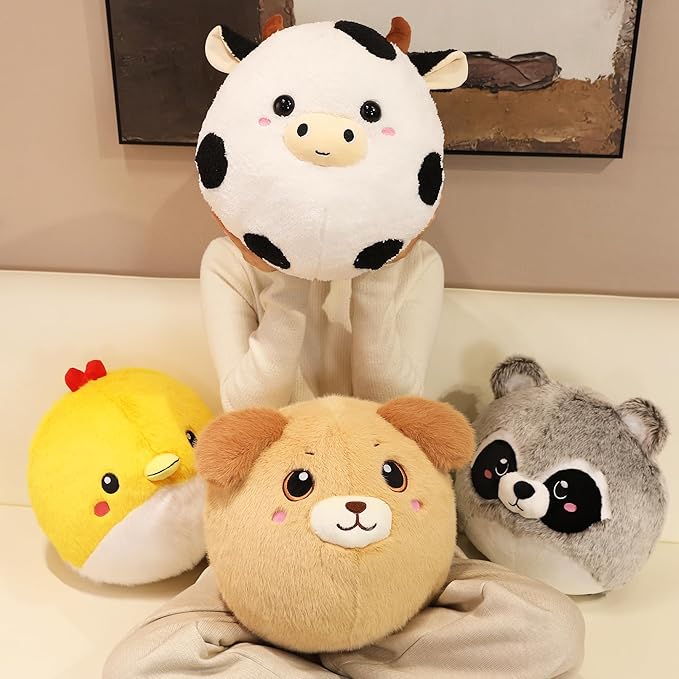 Biscuit Puffy Puppy Stuffed Animal (12 in) - Stuffed Animal Dog Stuffed Animals - Puppy Plush Dog Plush - Puppys Stuffy Dog Plushies - Funny Plushies Peluches - Plush Toys Stuffy