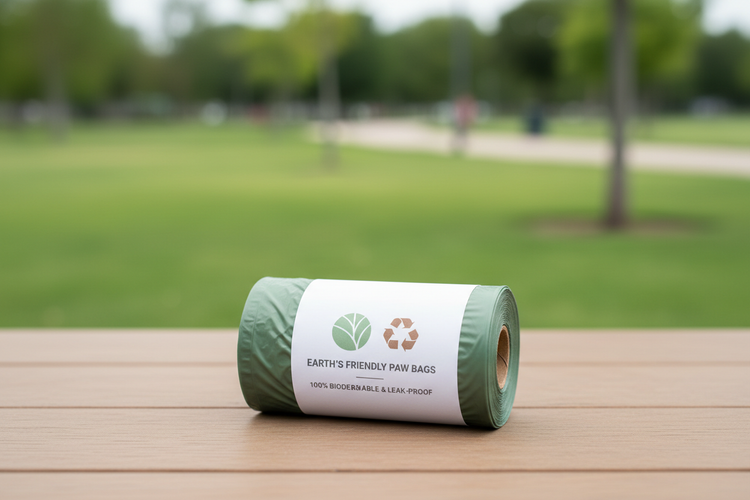 Eco-friendly leak-proof dog waste bags designed for safe, hygienic, and convenient clean-up during walks.