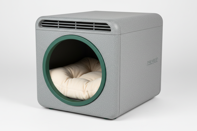 Portable cat house shelter with removable cushion for all seasons