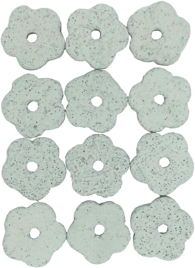 Shelltech Small Animal Lava Bites, Hamster Chew Toys Chew Treats Teeth Grinding Block for Hamster Chinchilla (12 Pack - Flower)