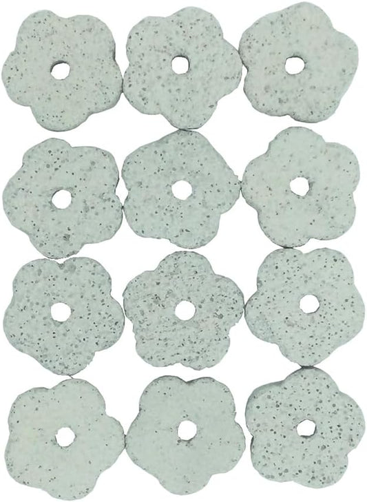 Shelltech Small Animal Lava Bites, Hamster Chew Toys Chew Treats Teeth Grinding Block for Hamster Chinchilla (12 Pack - Flower)