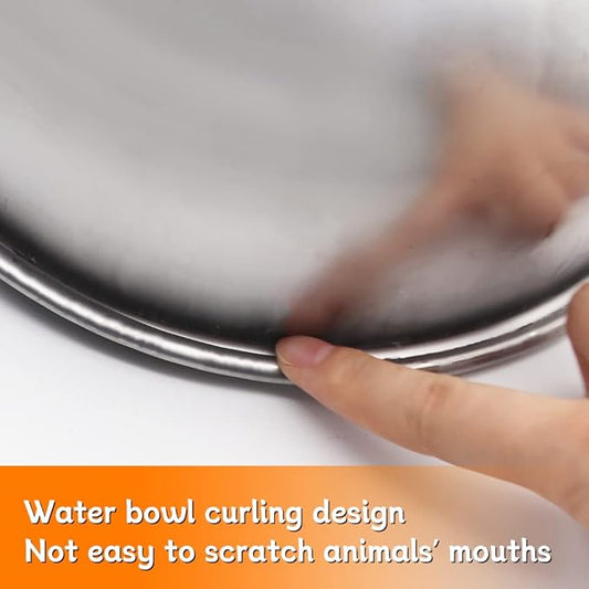 Automatic Livestock Waterer, Stainless Steel Automatic Cow Drinking Water Bowl with Water Hose (3/4'') and Float Valve for Cattle Horse Goat Sheep Animals Pet Waterer Dispenser