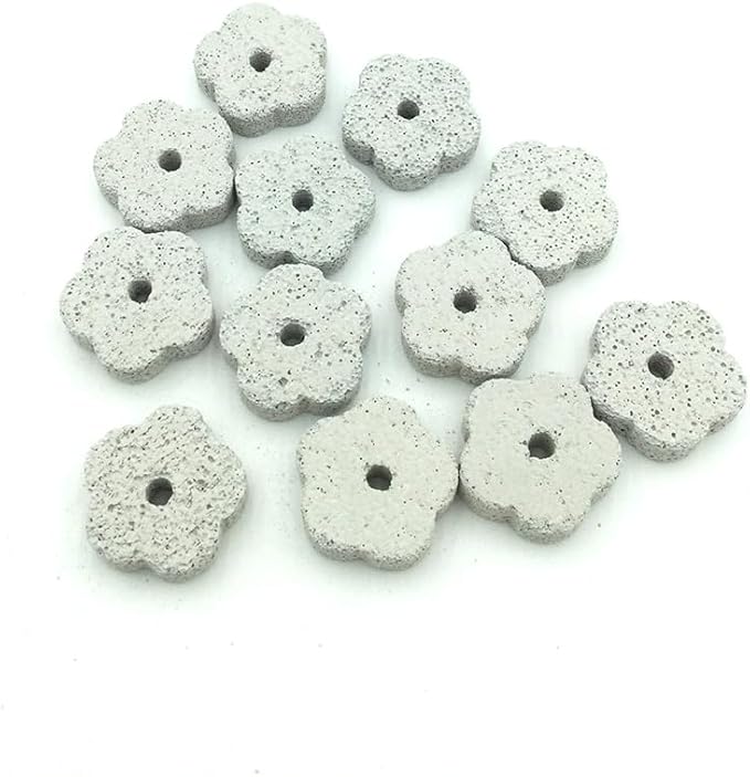 Shelltech Small Animal Lava Bites, Hamster Chew Toys Chew Treats Teeth Grinding Block for Hamster Chinchilla (12 Pack - Flower)