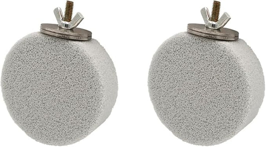 Shelltech Pumice Ledge Lava Ledge for Birds Chinchillas, Climbing Ledge Teeth Grinding Beak Grinding Block Perch Stand for Hamsters Chinchillas Parrots (Natural Color, S-Round 2 Pack)