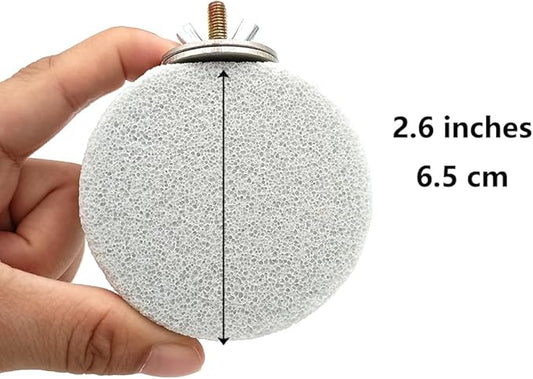 Shelltech Pumice Ledge Lava Ledge for Birds Chinchillas, Climbing Ledge Teeth Grinding Beak Grinding Block Perch Stand for Hamsters Chinchillas Parrots (Natural Color, S-Round 2 Pack)