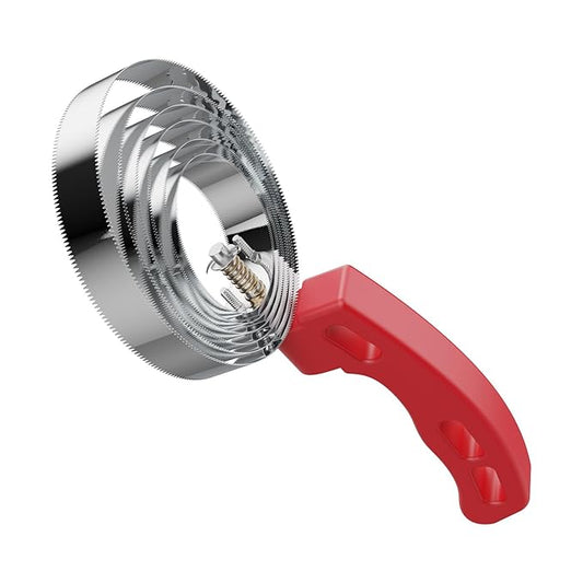 6 Rings Curry Comb Horse Brush, Reversible Stainless Steel Shedding Comb & Scraper with Soft Touch Grip, Horse Grooming Supplies for Horses, Dogs & Livestock, Curry Comb for Shedding & Bathing