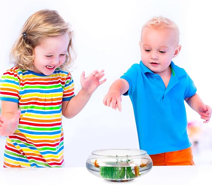 SUPVOX Clear Fish Tank Plastic Vase Bowl Wide Mouth Flower Vase Round Terrarium Plastic Hydroponic Planter Floral Container Clear Fish Bowl for Table Centerpiece Home Decoration 2800ml