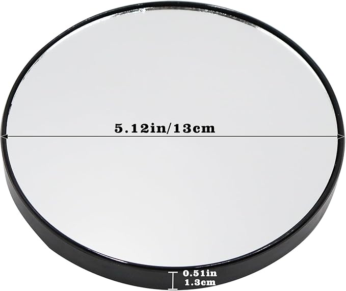 Jinkoozz 5.1 Inches Lizard Mirror Toy, Reptile Mirror Toy with Suction Cups, Small Animal Tank Aquarium Decor Accessories, Suitable for Hermit Crab Lizard Chameleon Hamster Guinea Pig Turtle