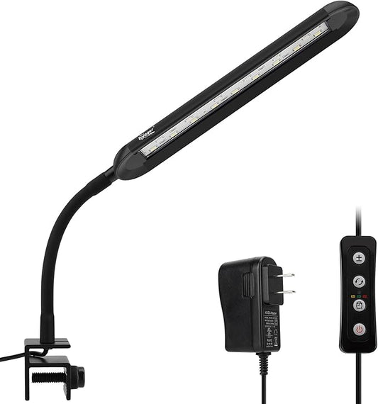 hygger 5-10 Gallon Nano Tank Mini Clip-on Aquarium Light with White Blue Red LEDs Fish Tank Lighting Built-in Timer 5 Brightness Levels 9W