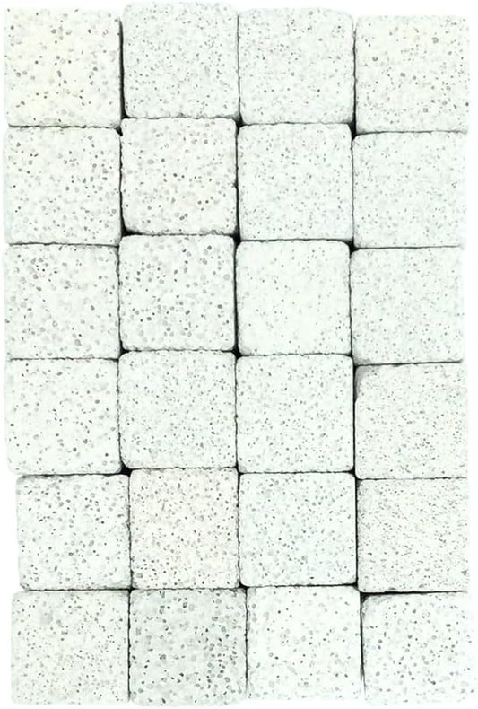 Shelltech Small Animal Lava Bites, Hamster Chew Toys Chew Treats Teeth Grinding Block for Hamster Chinchilla (24 Pieces - Cube)