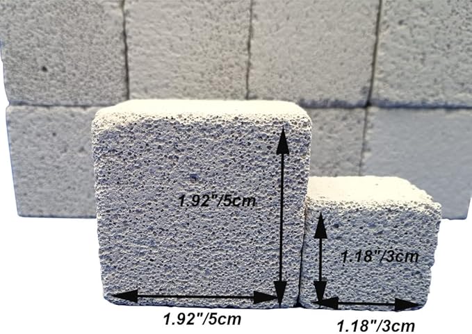 Shelltech 12 Pack Small Animal Lava Bites, Hamster Chew Toys Chew Treats Teeth Grinding Block for Hamster Chinchilla (12 Pack-Square-Mini)