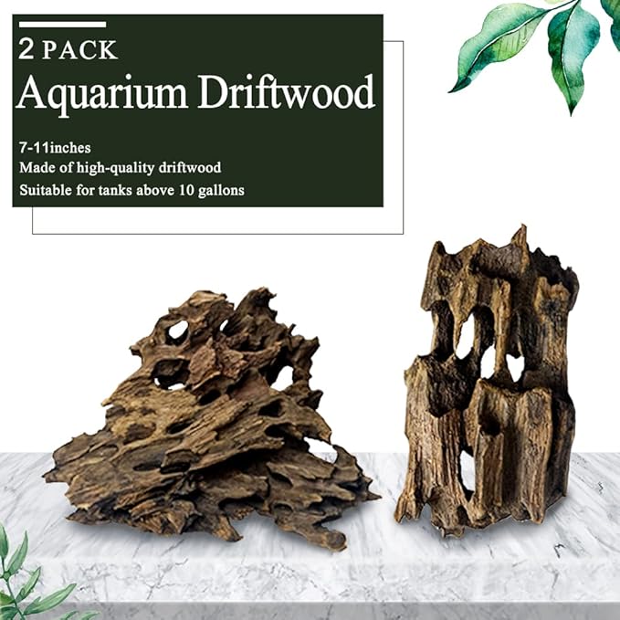 Hamiledyi Natural Driftwood for Aquarium Decor Sinkable Reptile Wood Branches Fish Tank Log Habitat Decorations Terrarium Ornament Assorted
