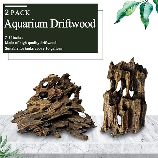 Hamiledyi Natural Driftwood for Aquarium Decor Sinkable Reptile Wood Branches Fish Tank Log Habitat Decorations Terrarium Ornament Assorted