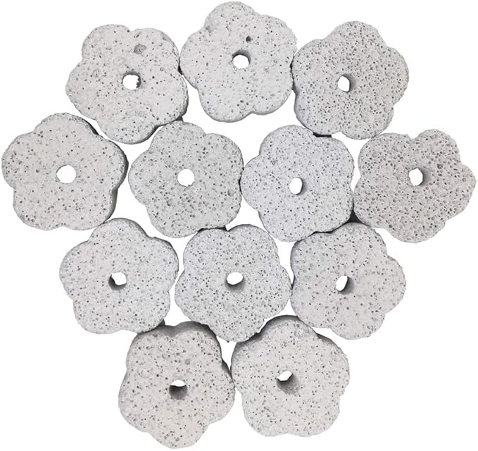 Shelltech Small Animal Lava Bites, Hamster Chew Toys Chew Treats Teeth Grinding Block for Hamster Chinchilla (12 Pack - Flower)