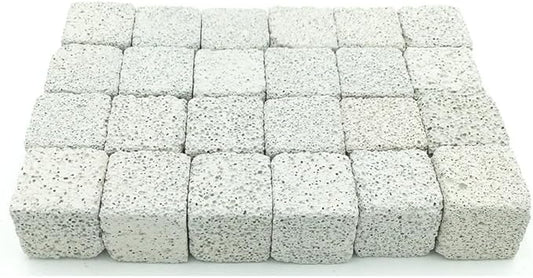 Shelltech Small Animal Lava Bites, Hamster Chew Toys Chew Treats Teeth Grinding Block for Hamster Chinchilla (24 Pieces - Cube)