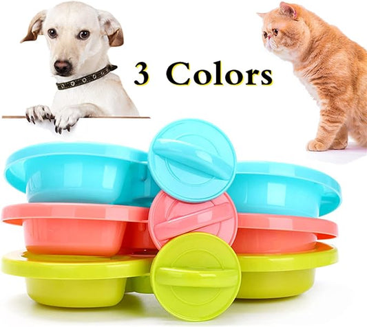 Dual Cage Hanging Bowl, Pet Puppy Cat Food Water Double Bowls, Automatical Water Bottle Bowl for Bird Rabbit Small Animal and Pets (Green)