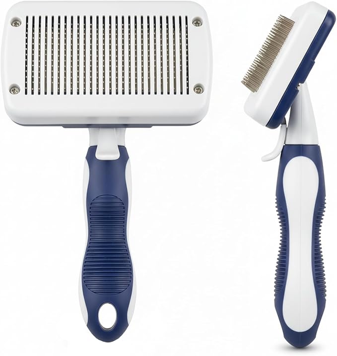 BPG Pet Grooming Tools for Dogs & Cats- Self Cleaning Slicker Brush, Deshedding & Dematting Grooming Dog Brush For Shedding, Removes Loose Fur & Tangles- Brooklyn Pet Gear