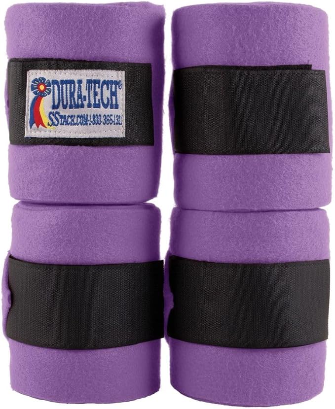 Dura-Tech Polo Leg Wraps for Horses | Leg Support for Track Training and Schooling | Standing Wraps Horses | Easy to Use | Wraps Horses Set 4 with 9" Length x 4.5" Width