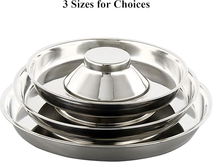 Stainless Steel Pet Bowl for Puppy and Cat, Dog Food and Water Feeding Bowl, Puppies and Kittens Weaning Bowls, Multiple Dogs and Cats Eat and Drink Together (1PC, S)