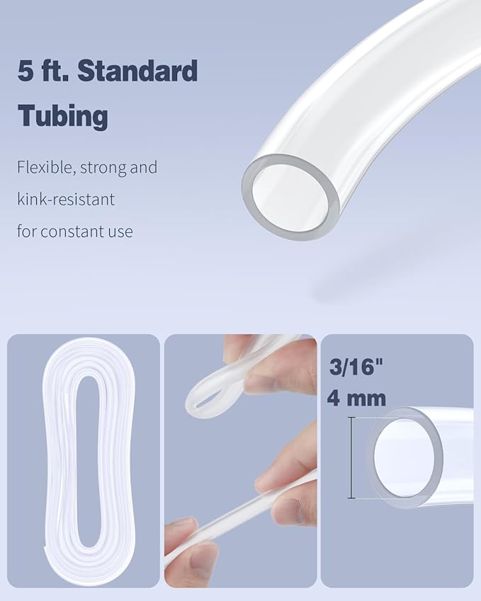 Uniclife UL Certified Aquarium Air Pump, Quiet Fish Tank Oxygen Pump for Small Aquariums with Airline Tubing, Air Stones and Check Valve