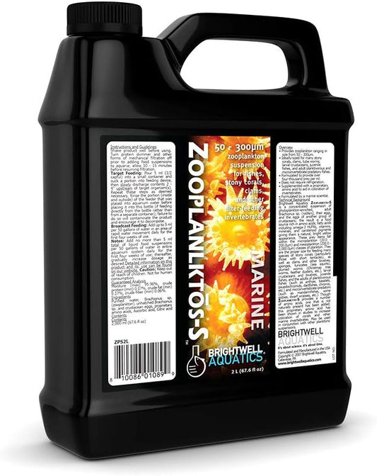 Brightwell Aquatics ZooPlanktos S - Liquid Zooplankton Food Supplement for Marine and Reef Aquariums