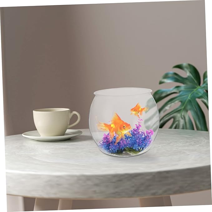 Desk Fish Tank Transparent Small Fish Bowl Goldfish Tank Micro Landscape Vase