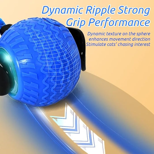 BIBIFACTORY 2026 New The Smart Wave Chase Ball, Revolutionary Smart Chase Ball 3.0, Interactive Fast Moving Ball with Tail, Automatic Cat Chase Balls Toy for Dog Cat Indoor Play (2PCS)