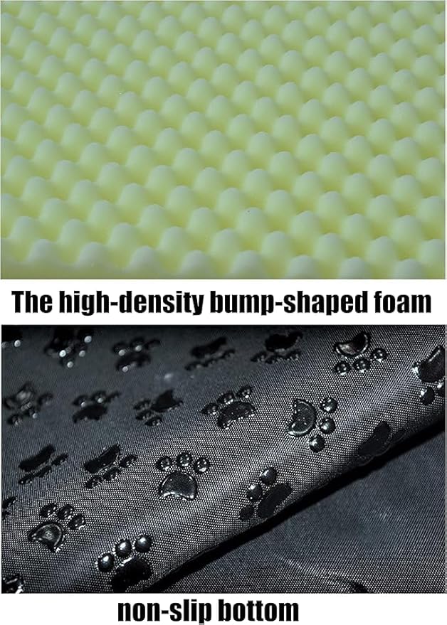 Dog Bed,2 Ways to Use,Indoor Pet House with Fluffy Mat,Removable and Washable Cover,Splash-Proof House and Non-Slip Bottom,for Large Dogs(2XL Plaid & Gray)