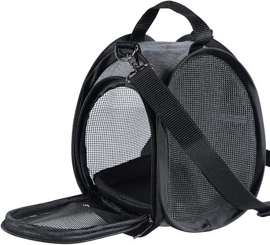 Petsfit Hamster Carrier Small Animal Bag for Sugar Glider,Hedgehog,Tortoise,Teacup Dogs,Baby Guinea Pig - Lightweigh Carriers with Shoulder Strap,Breathable Mesh Window,Removable Mat,Side Pockets