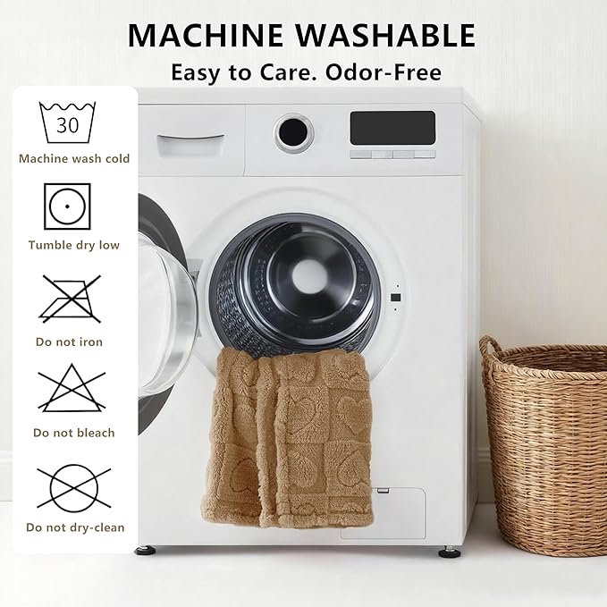 gogobunny Calming Plush Dog Cat Blanket 300GSM Coral Fleece, Ultra-Soft Machine Washable Pet Bedding for Small Medium Dogs Cats Puppies Kittens (Brown, 30x40)